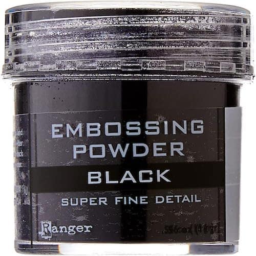 embossing powder in color black